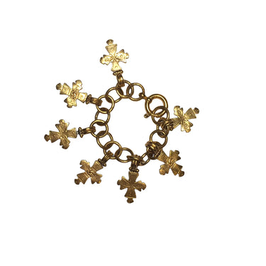 Vintage CC Cross Charms Bangle 1994 - Chanel
